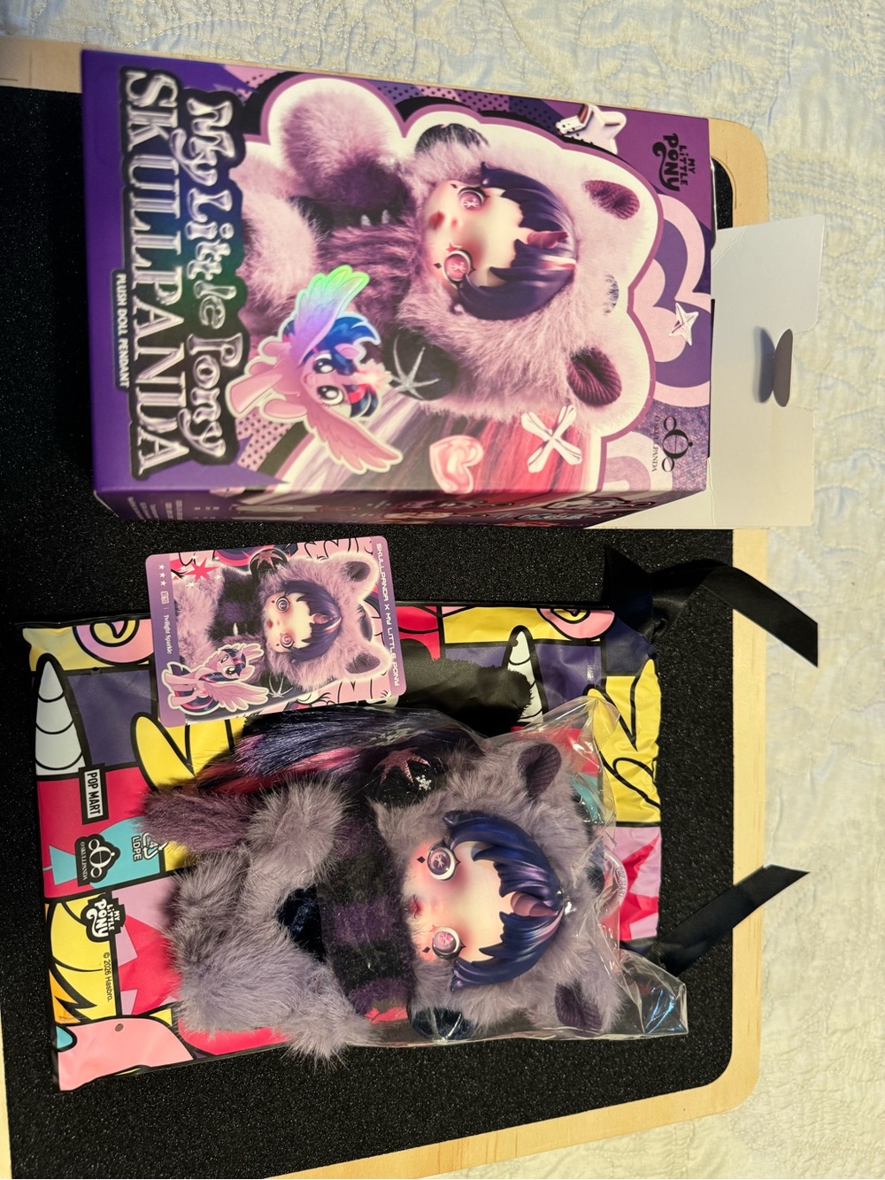 My Little Pony Purple Skullpanda Plush Mask with Pink & Blue Accents
